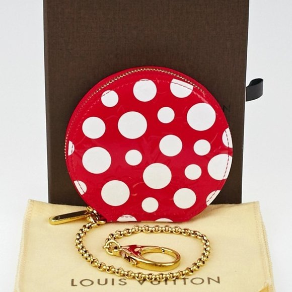 LOUIS VUITTON x YAYOI KUSAMA 'Chapeau Polka Dots' (Red) Monogram Coin Purse NIB! - Picture 6 of 16